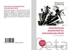 Capa do livro de Amerikanische Gesellschaft für internationales Recht 
