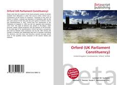 Orford (UK Parliament Constituency) kitap kapağı