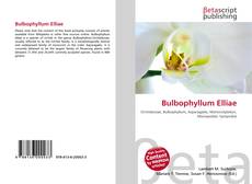 Обложка Bulbophyllum Elliae