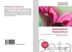 Capa do livro de Bulbophyllum Elephantinum 