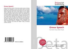 Orewa Speech kitap kapağı