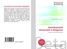 Portada del libro de Amerikanische Universität in Bulgarien