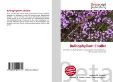 Copertina di Bulbophyllum Ebulbe