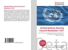 United Nations Security Council Resolution 1331 kitap kapağı