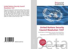 Capa do livro de United Nations Security Council Resolution 1337 