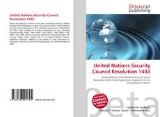 United Nations Security Council Resolution 1443 kitap kapağı