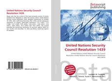 Обложка United Nations Security Council Resolution 1439