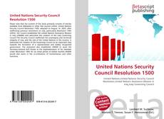 Copertina di United Nations Security Council Resolution 1500