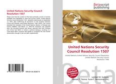 Bookcover of United Nations Security Council Resolution 1507