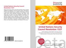 Capa do livro de United Nations Security Council Resolution 1527 