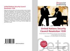 Capa do livro de United Nations Security Council Resolution 1530 