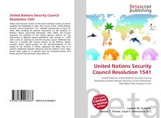 Обложка United Nations Security Council Resolution 1541