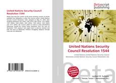 Capa do livro de United Nations Security Council Resolution 1544 