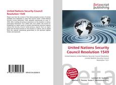 Capa do livro de United Nations Security Council Resolution 1549 