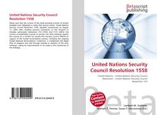 Bookcover of United Nations Security Council Resolution 1558