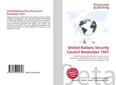 Bookcover of United Nations Security Council Resolution 1561
