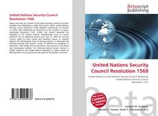 Обложка United Nations Security Council Resolution 1568