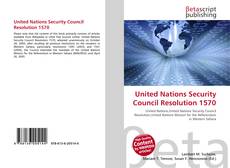 Capa do livro de United Nations Security Council Resolution 1570 