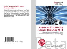 Capa do livro de United Nations Security Council Resolution 1573 