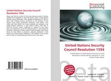 United Nations Security Council Resolution 1594的封面