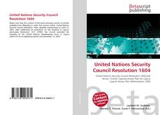 Portada del libro de United Nations Security Council Resolution 1604