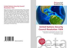 Capa do livro de United Nations Security Council Resolution 1924 