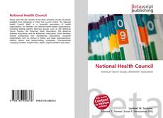 Borítókép a  National Health Council - hoz