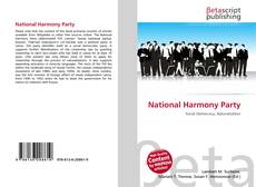 Bookcover of National Harmony Party