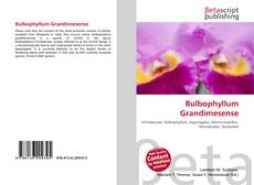 Buchcover von Bulbophyllum Grandimesense