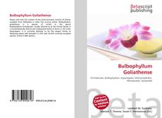 Buchcover von Bulbophyllum Goliathense