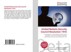 Couverture de United Nations Security Council Resolution 1910