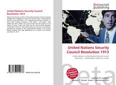 United Nations Security Council Resolution 1913的封面