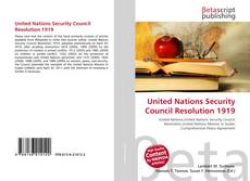Couverture de United Nations Security Council Resolution 1919