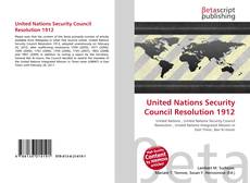 Couverture de United Nations Security Council Resolution 1912