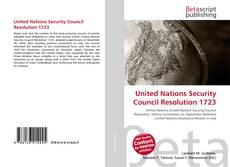 Couverture de United Nations Security Council Resolution 1723