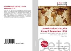 United Nations Security Council Resolution 1718的封面