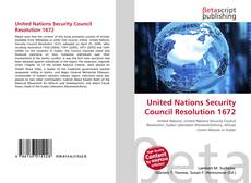 Portada del libro de United Nations Security Council Resolution 1672