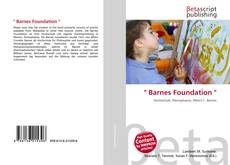 Couverture de " Barnes Foundation "