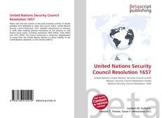 Capa do livro de United Nations Security Council Resolution 1657 