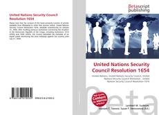 Portada del libro de United Nations Security Council Resolution 1654
