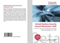 Portada del libro de United Nations Security Council Resolution 1642