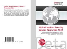 Portada del libro de United Nations Security Council Resolution 1632