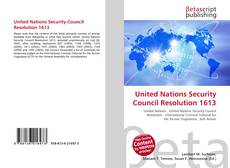 Portada del libro de United Nations Security Council Resolution 1613