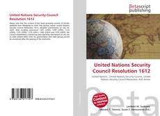 Copertina di United Nations Security Council Resolution 1612