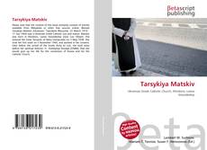 Copertina di Tarsykiya Matskiv