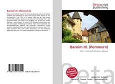 Bookcover of Barnim III. (Pommern)