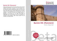 Bookcover of Barnim VIII. (Pommern)