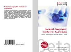 Couverture de National Geographic Institute of Guatemala