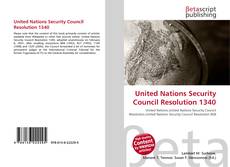 Обложка United Nations Security Council Resolution 1340