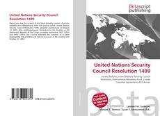 Обложка United Nations Security Council Resolution 1499
